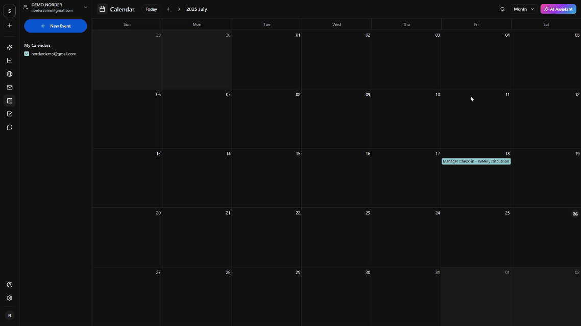 AI Calendar demo